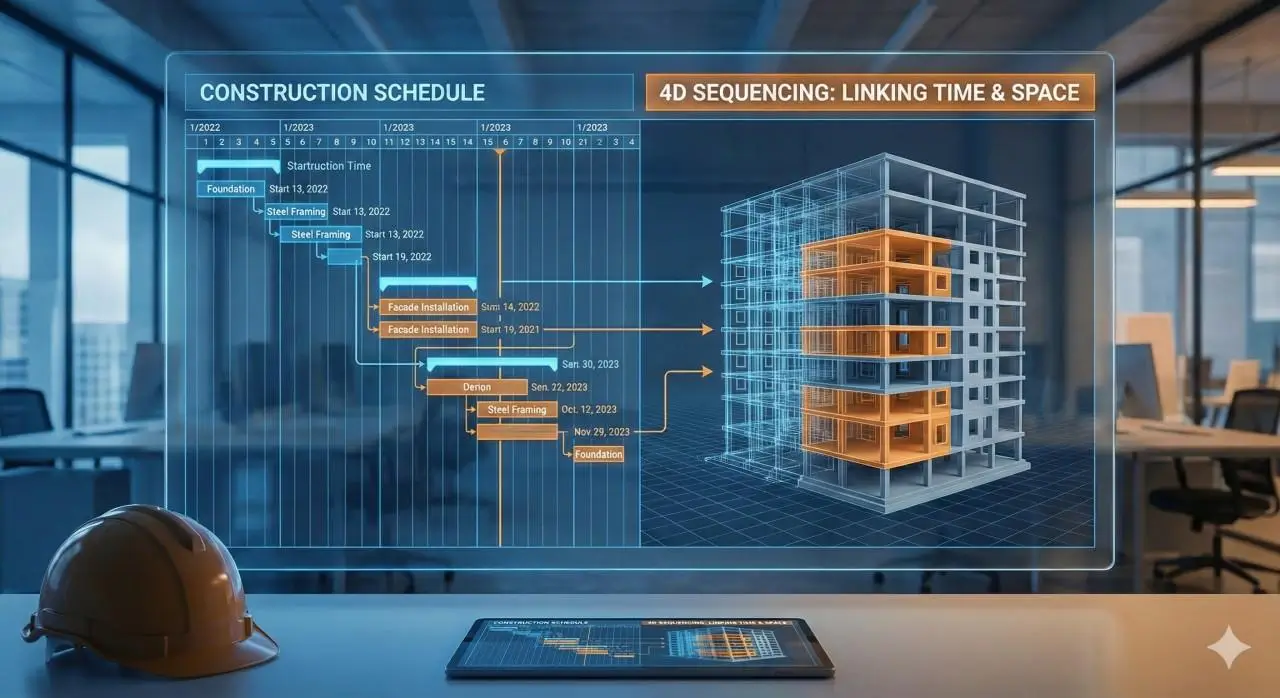 Project Timeline with 4D Construction